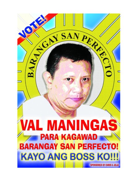 Vote VAL MANINGAS for KAGAWAD Brngy. San Perfecto, San Juan City